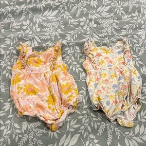 Floral Baby Rompers Set
